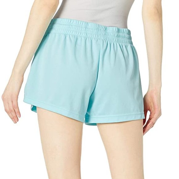 🆕Reebok Women's Training Essentials Workout Knit Poly Shorts, Blue Digital Glow - Picture 2 of 8